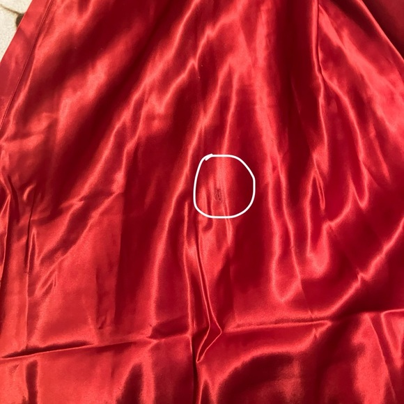 Vintage 1930s / 1940s red satin dress, medium - Picture 13 of 16